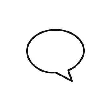 Speech Bubble logo sign vector outline Stock Illustration