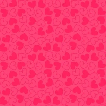 Speech bubble love message hearts vector seamless pattern. Bright romantic .. Stock Illustration