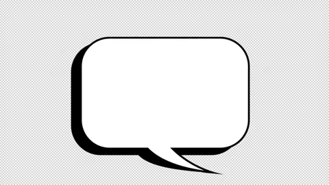 Speech Bubble Luma Matte Video Callout Graphic Element for Editing Stock Footage 340961559
