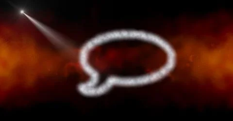 Speech bubble made of cloud texture Foto stock