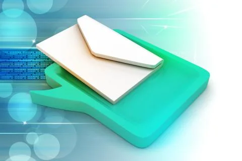 Speech bubble with mail Stock Illustration