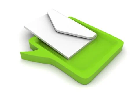 Speech bubble with mail Free Stock Illustration