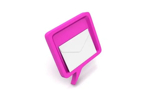 Speech bubble with mail Free Stock Illustration