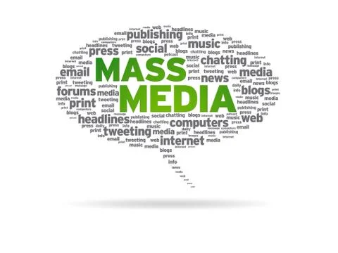 Speech bubble - mass media Stock Illustration