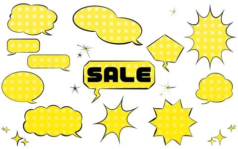 Speech Bubble Material: Speech bubble with popped dot pattern with gradation Stock Illustration