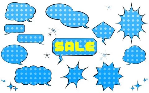 Speech Bubble Material: Speech bubble with popped dot pattern with gradation Stock Illustration