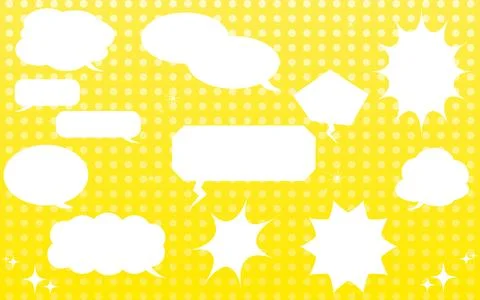 Speech Bubble Material: Speech bubble with popped dot pattern with gradation Stock Illustration