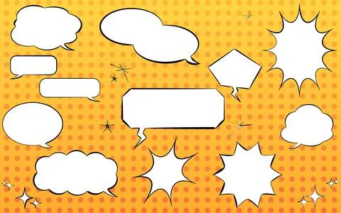 Speech Bubble Material: Speech bubble with popped dot pattern with gradation Illustrazione stock