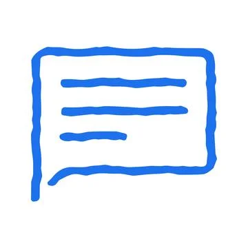 Speech Bubble Message Box Hand Drawn Doodle Vector Illustration For Communi.. Stock Illustration