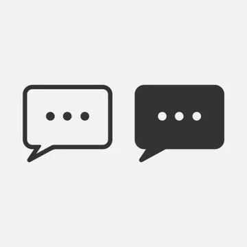 Speech bubble message icon isolated on white background. Vector illustration. 스톡 일러스트