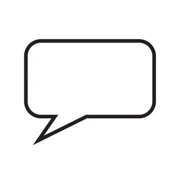 Speech bubble message icon on white, stock vector Stock Illustration