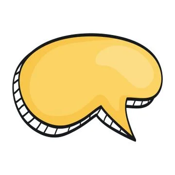 Speech bubble message with relief drawing Stock Illustration