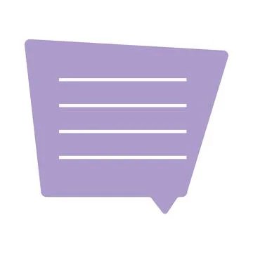 Speech bubble, message text communication purple design Stock Illustration