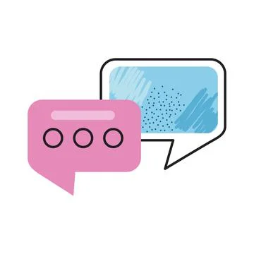 Speech bubble messages Stock Illustration
