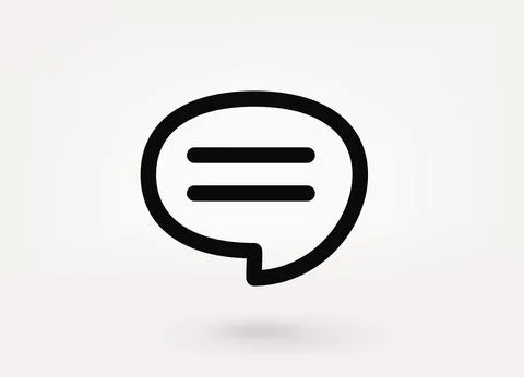 Speech bubble minimal pictogram. Linear vector linear icon Stock Illustration