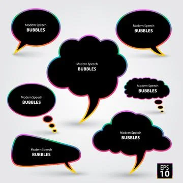 Speech bubble modern design Stock Illustration