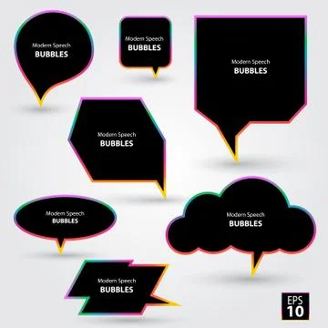 Speech bubble modern design Stock Illustration