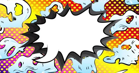 Speech Bubble on multicolored background from green screen Stock Footage 167048616