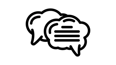 Speech bubble natural language processing nlp line icon animation Stock Footage 326751321