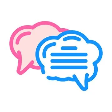 Speech bubble natural language processing nlp color icon vector illustration Stock Illustration