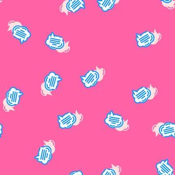 Speech bubble natural language processing nlp vector seamless pattern Stock Illustration