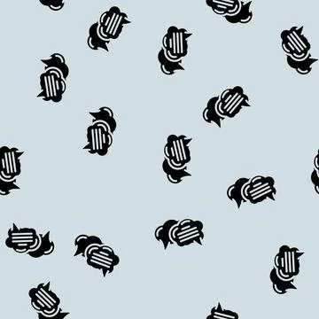 Speech bubble natural language processing nlp glyph vector seamless pattern 스톡 일러스트