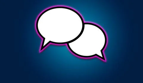 Speech bubble neon Stock Illustration