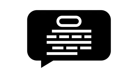 Speech bubble nlp glyph icon animation Stock-Footage 326145150