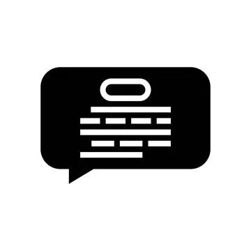 Speech bubble nlp glyph icon vector illustration イラスト素材