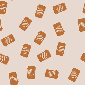 Speech bubble nlp glyph seamless pattern イラスト素材