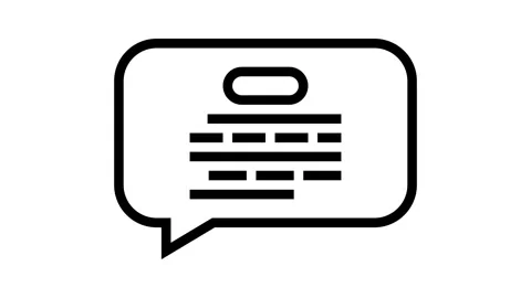 Speech bubble nlp line icon animation Stock Footage 326125390