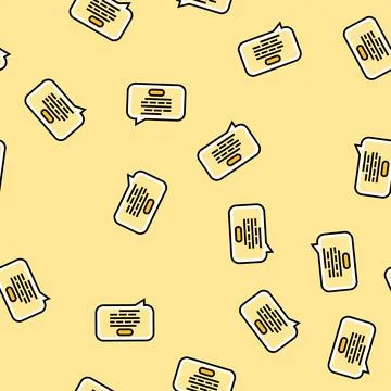 Speech bubble nlp vector seamless pattern Illustrazione stock