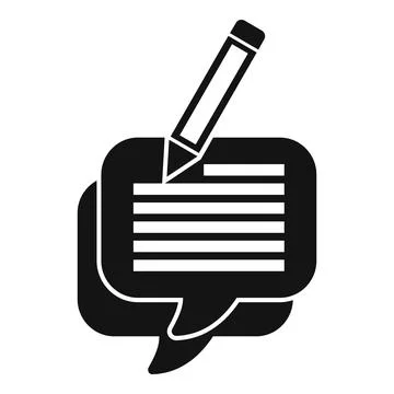 Speech bubble note taking icon 库存插图