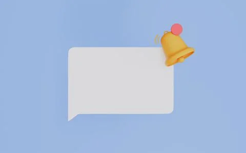 Speech bubble with notification icon 3d illustration イラスト素材
