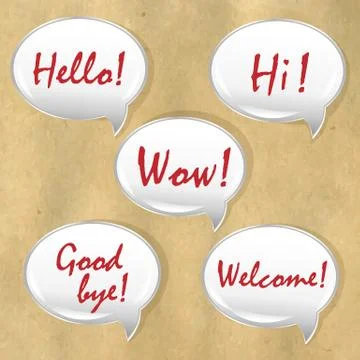 Speech bubble with old paper Stock Illustration