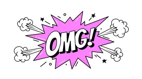 Speech Bubble Omg. Banner, speech bubble Stock Illustration