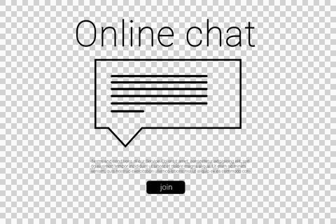 Speech bubble with online chat text Stock Photos