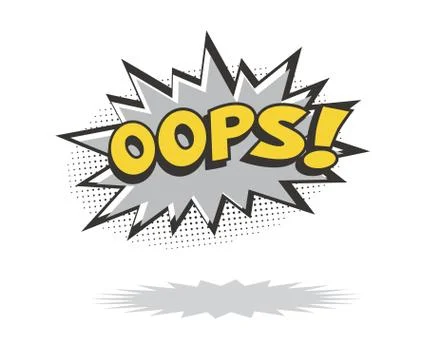 Speech bubble OOPS. Vector comic book element. Stock-Illustration