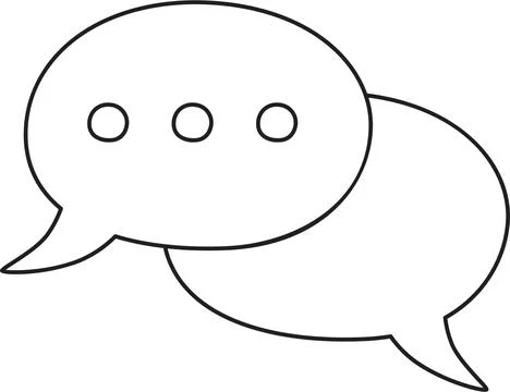Speech Bubble or Comment Icon/Illustration Illustrazione stock