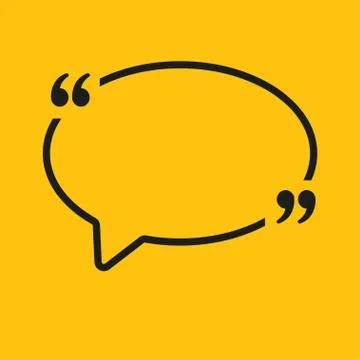 Speech Bubble Oval. Empty Quote Bracket. Stock Illustration