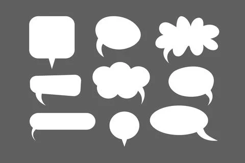 Speech bubble pack. Bubbles for dialogue set Stock Illustration