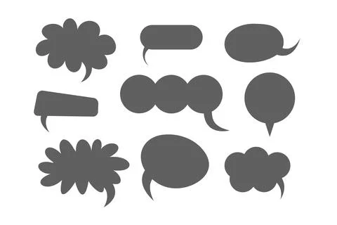 Speech bubble pack. Bubbles for dialogue set Stock Illustration