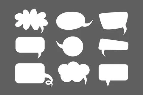 Speech bubble pack. Bubbles for dialogue set Stock Illustration