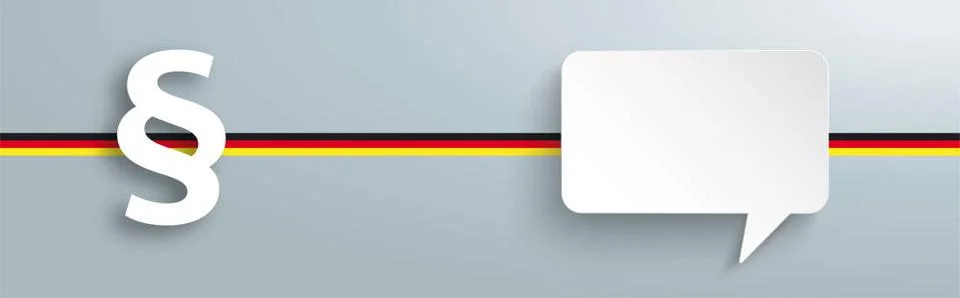 Speech Bubble Paragraph Germany Header Speech bubble with the white paragr... Foto stock