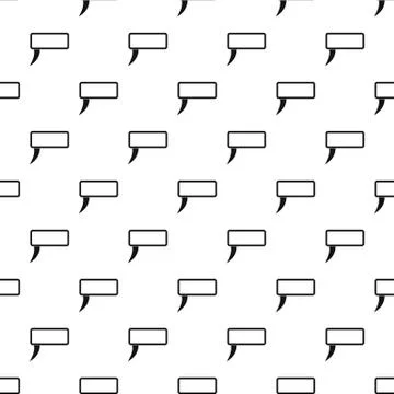 Speech bubble pattern seamless vector Stock Illustration