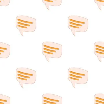 Speech bubble pattern seamless vector Stock Illustration