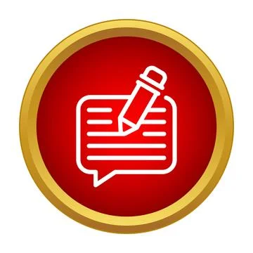 Speech bubble with pencil concept for editing communication Illustrazione stock