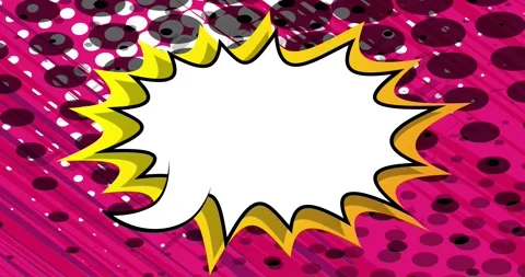 Speech Bubble on Pink Comics Background Stock Footage 166821221