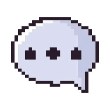 Speech bubble pixel art Illustration