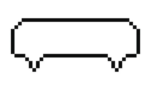 Speech Bubble pixel art style. Chatting, dialog and discuss in 8-bit game e.. Stock Illustration